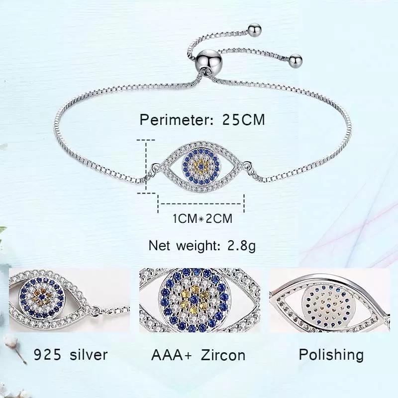 925 Evil Eye Sterling Silver Bracelet Design 2 Evil Eye Sydney Grand Bazaar 