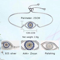 925 Evil Eye Sterling Silver Bracelet Design 2 Evil Eye Sydney Grand Bazaar 