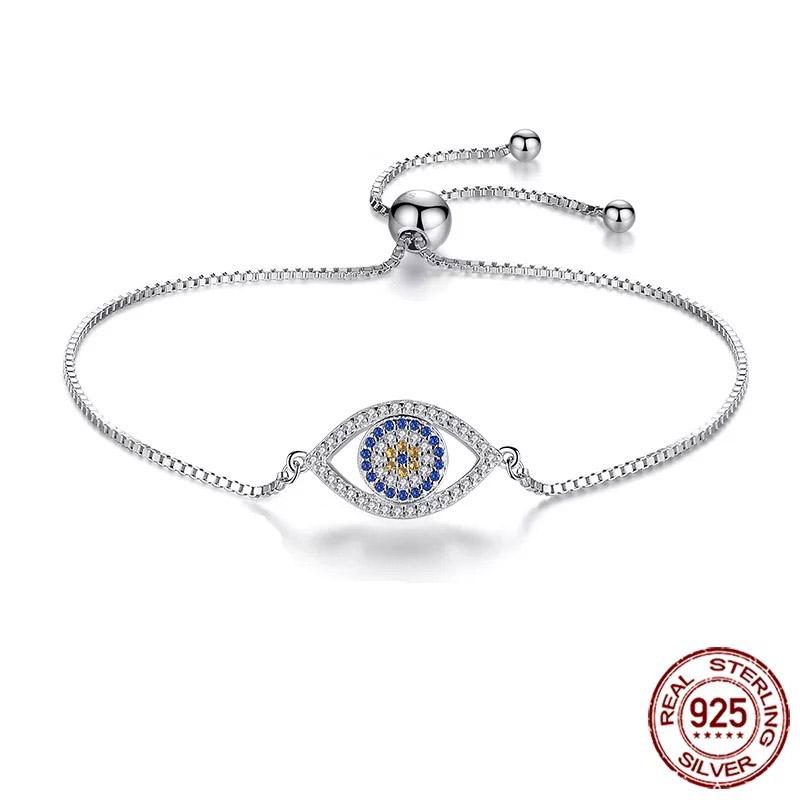 925 Evil Eye Sterling Silver Bracelet Design 2 Evil Eye Sydney Grand Bazaar 