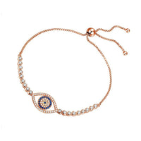 925 Evil Eye Sterling Silver Rose Gold Bracelet Evil Eye Sydney Grand Bazaar 