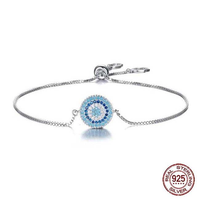 925 Evil Eye Turquoise Round Sterling Silver Bracelet Evil Eye Sydney Grand Bazaar 