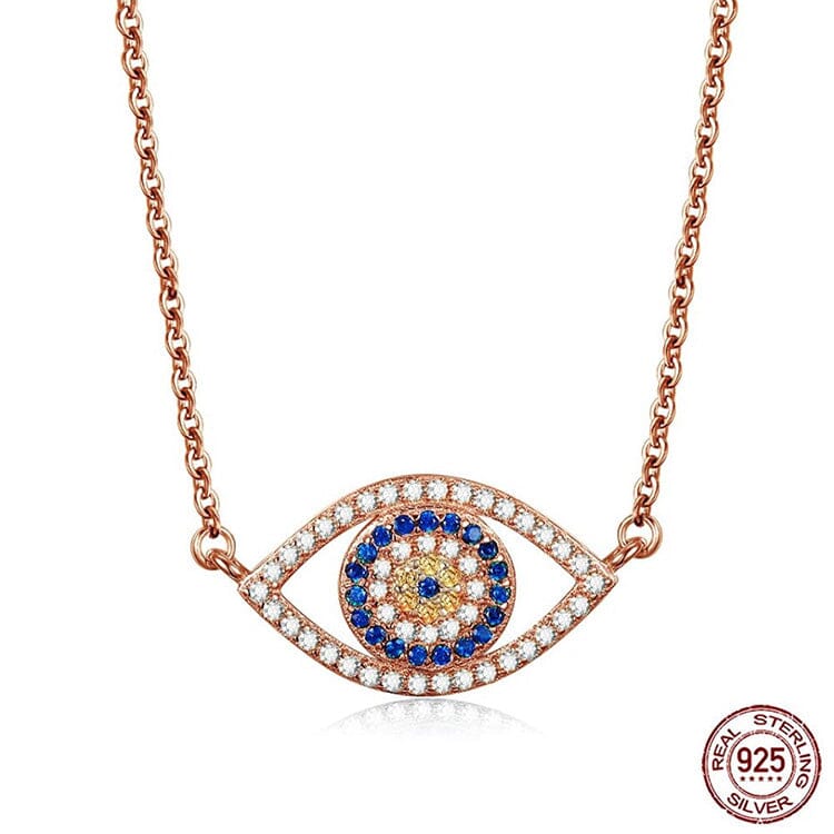 925 Silver Evil Eye Pendant Necklace Design Rose Gold Evil Eye Sydney Grand Bazaar 