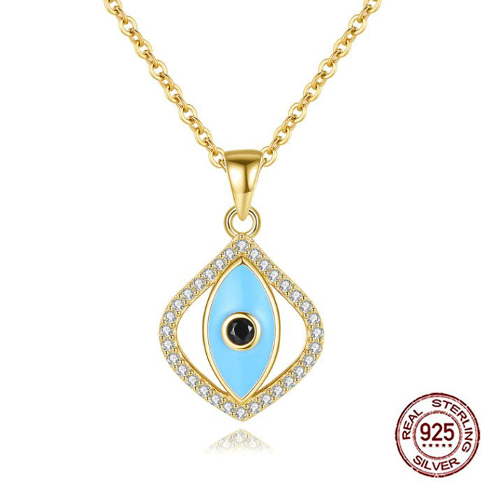 Evil eye store teardrop necklace