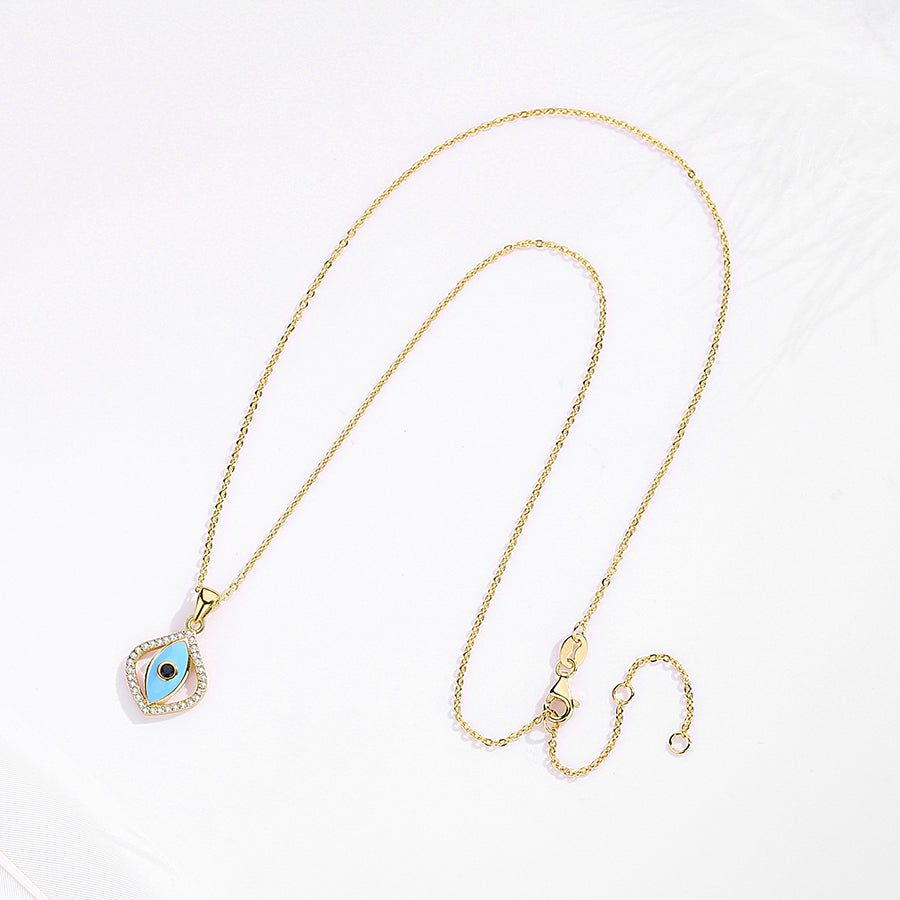 925 Silver Evil Eye Pendant Teardrop Necklace Gold Evil Eye Sydney Grand Bazaar 