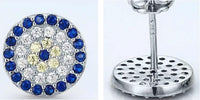 925 Silver Evil Eye Stud Earring Pair White Evil Eye Sydney Grand Bazaar 