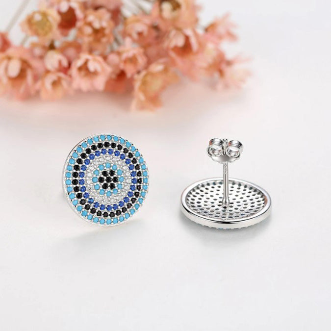 925 Silver Evil Eye Turquoise Earring Pair Evil Eye Sydney Grand Bazaar 