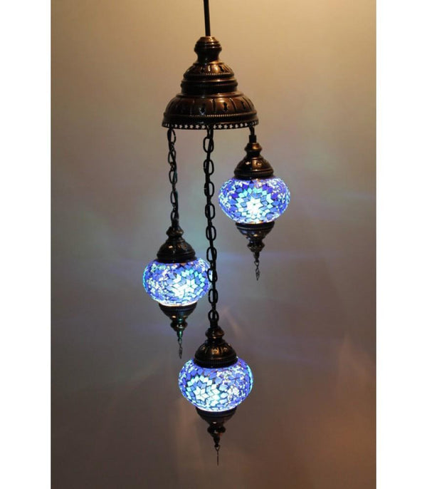 Turkish Mosaic Chandeliers Blue Colour