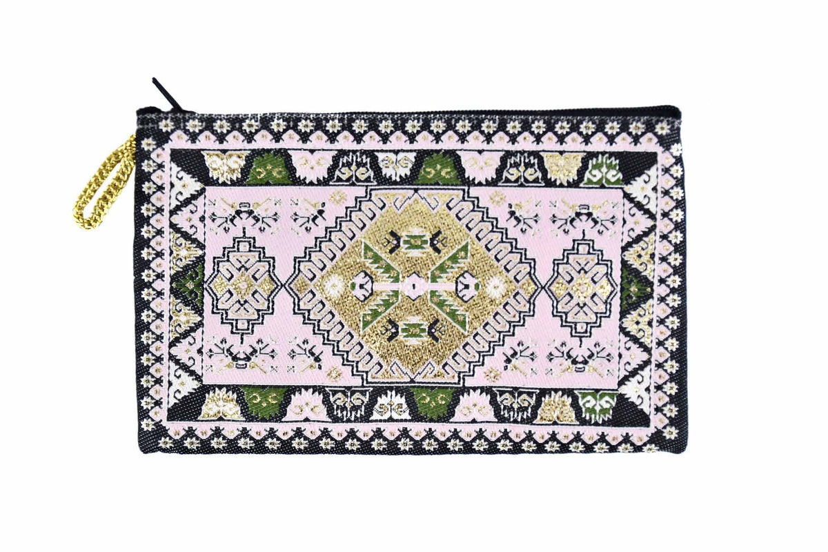 Coin Pouch Carpet Pattern Pink Green Textile Sydney Grand Bazaar 