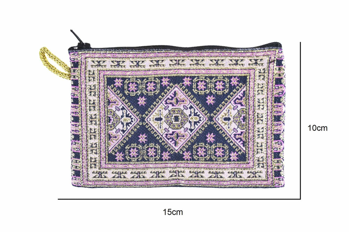 Coin Pouch Carpet Pattern Purple Textile Sydney Grand Bazaar 