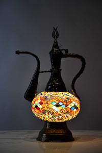 Copy of Turkish Teapot Mosaic Lamp Kilim Beads Design 5 Colourful Lighting Sydney Grand Bazaar 