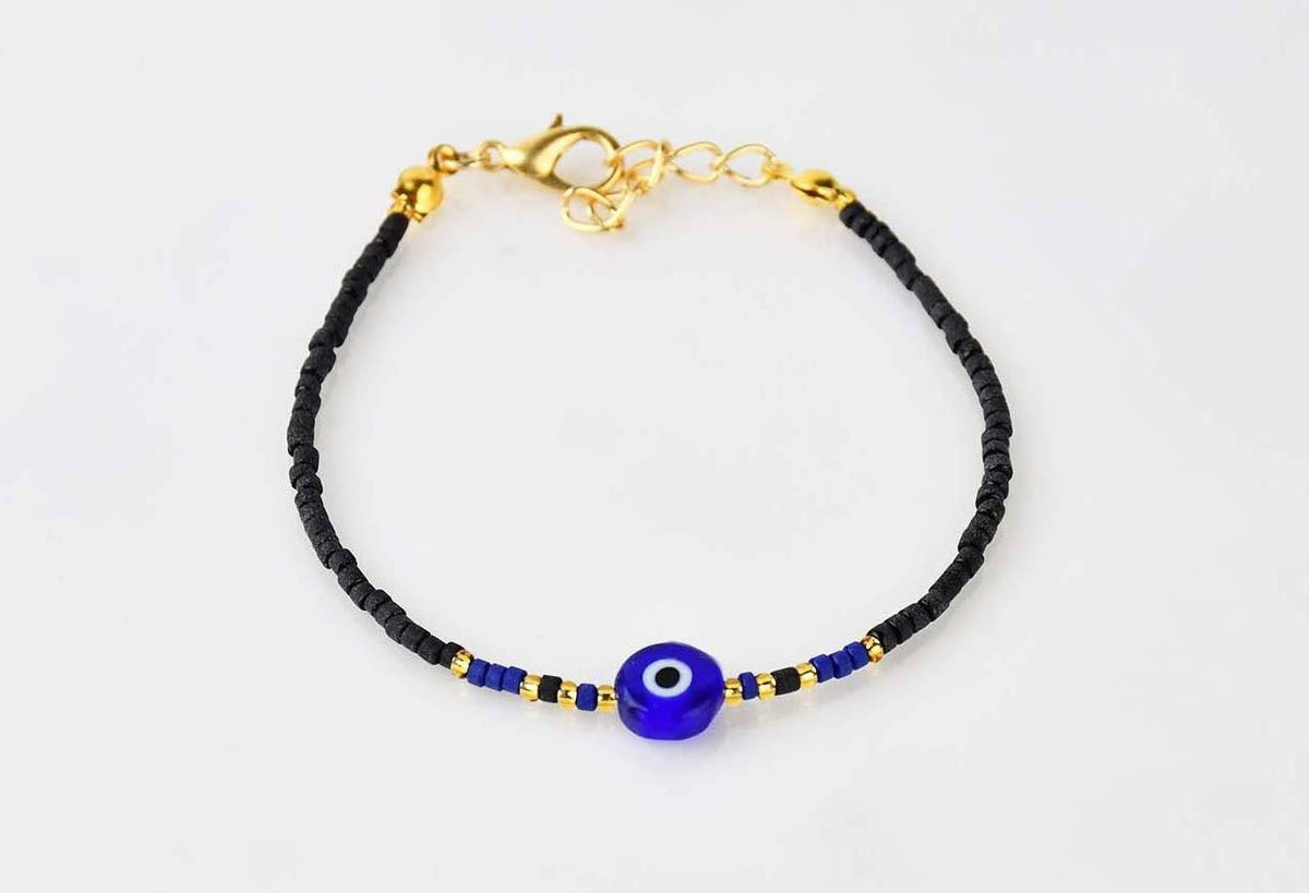 Evil Eye Bracelet Ceramic Beads Black Evil Eye Sydney Grand Bazaar 