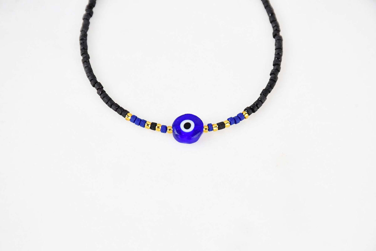 Evil Eye Bracelet Ceramic Beads Black Evil Eye Sydney Grand Bazaar 