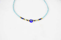 Evil Eye Bracelet Ceramic Beads Light Blue Evil Eye Sydney Grand Bazaar 