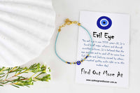 Evil Eye Bracelet Ceramic Beads Light Blue Evil Eye Sydney Grand Bazaar 