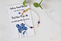 Evil Eye Double Bracelet Ceramic Beads White Evil Eye Sydney Grand Bazaar 