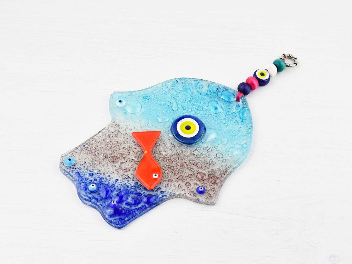 Evil Eye Fused Glass Hand Shaped Large Evil Eye Sydney Grand Bazaar 