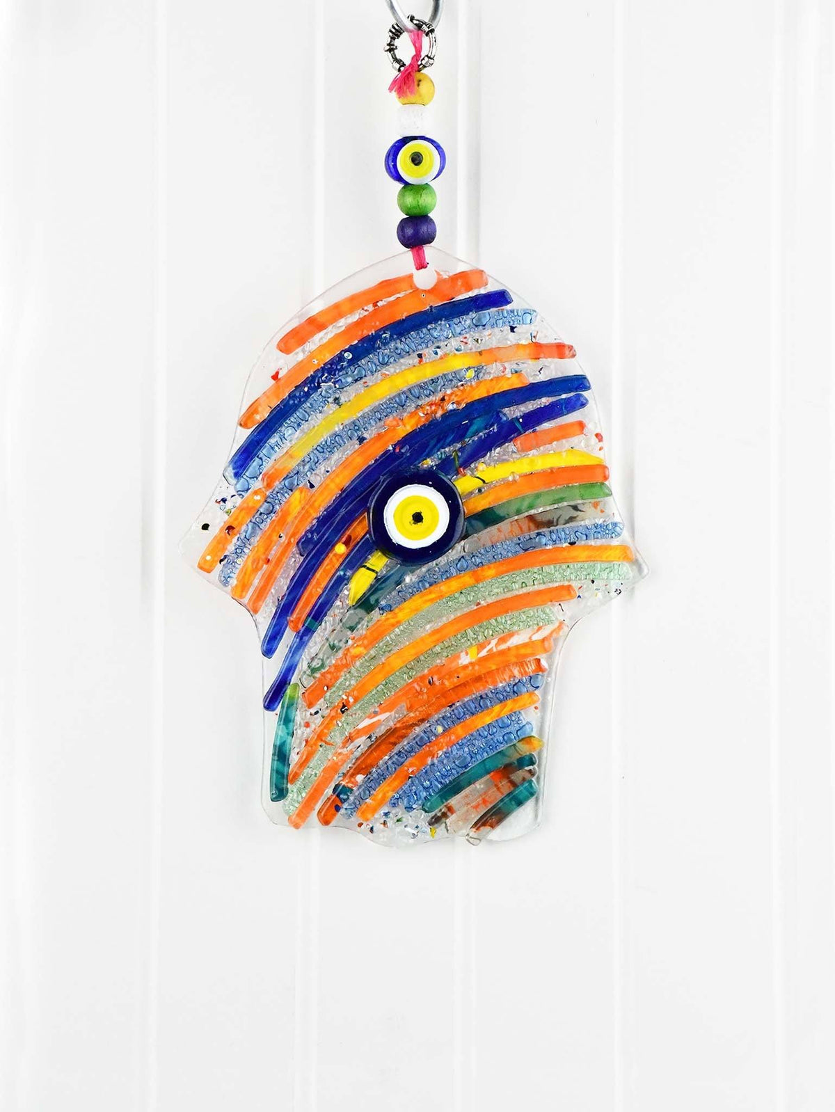 Evil Eye Fused Glass Hand Shaped Large Evil Eye Sydney Grand Bazaar #10 