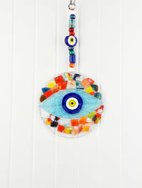 Evil Eye Fused Glass Round Shaped Small Evil Eye Sydney Grand Bazaar #8 