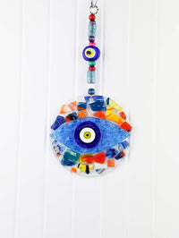 Evil Eye Fused Glass Round Shaped Small Evil Eye Sydney Grand Bazaar #6 