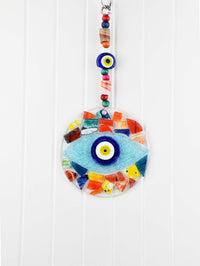 Evil Eye Fused Glass Round Shaped Small Evil Eye Sydney Grand Bazaar #9 