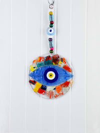 Evil Eye Fused Glass Round Shaped Small Evil Eye Sydney Grand Bazaar #5 