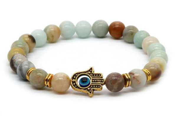 Evil Eye Gold Hamsa Hand Bracelet White Stone Evil Eye Sydney Grand Bazaar 