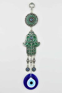 Evil Eye Hamsa Hand Ornament Green Medium Evil Eye Sydney Grand Bazaar 