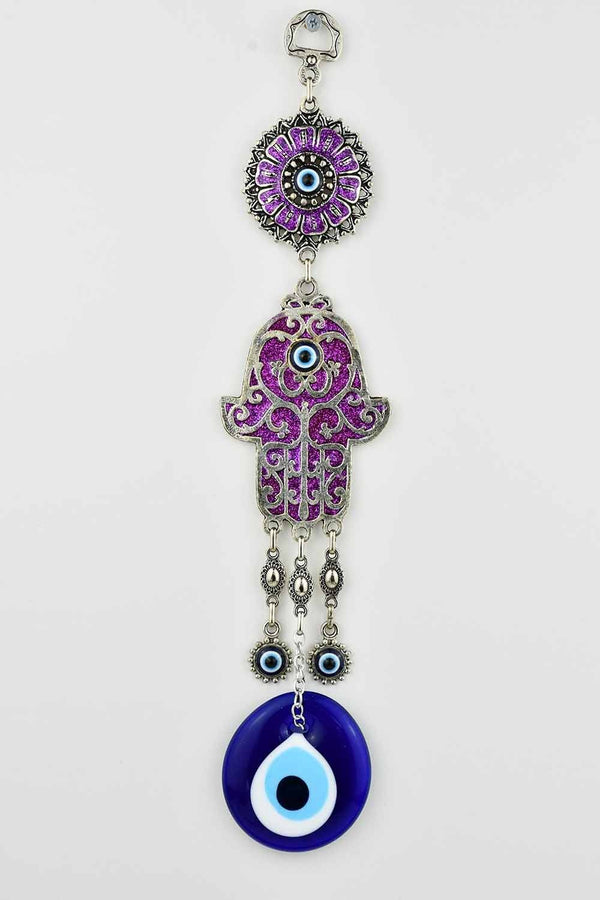 Evil Eye Hamsa Hand Ornament Purple Medium Evil Eye Sydney Grand Bazaar 