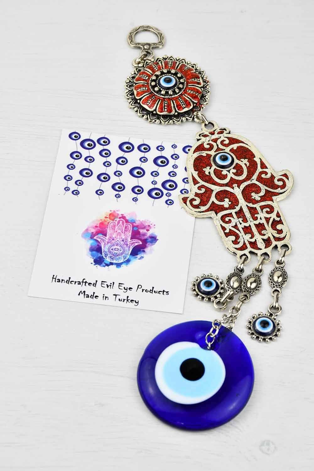 Evil Eye Hamsa Hand Ornament Red Medium Evil Eye Sydney Grand Bazaar 