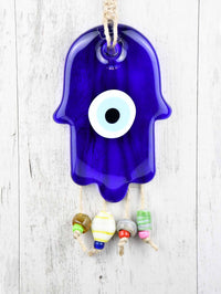 Evil Eye Hand Glass Wall Ornament