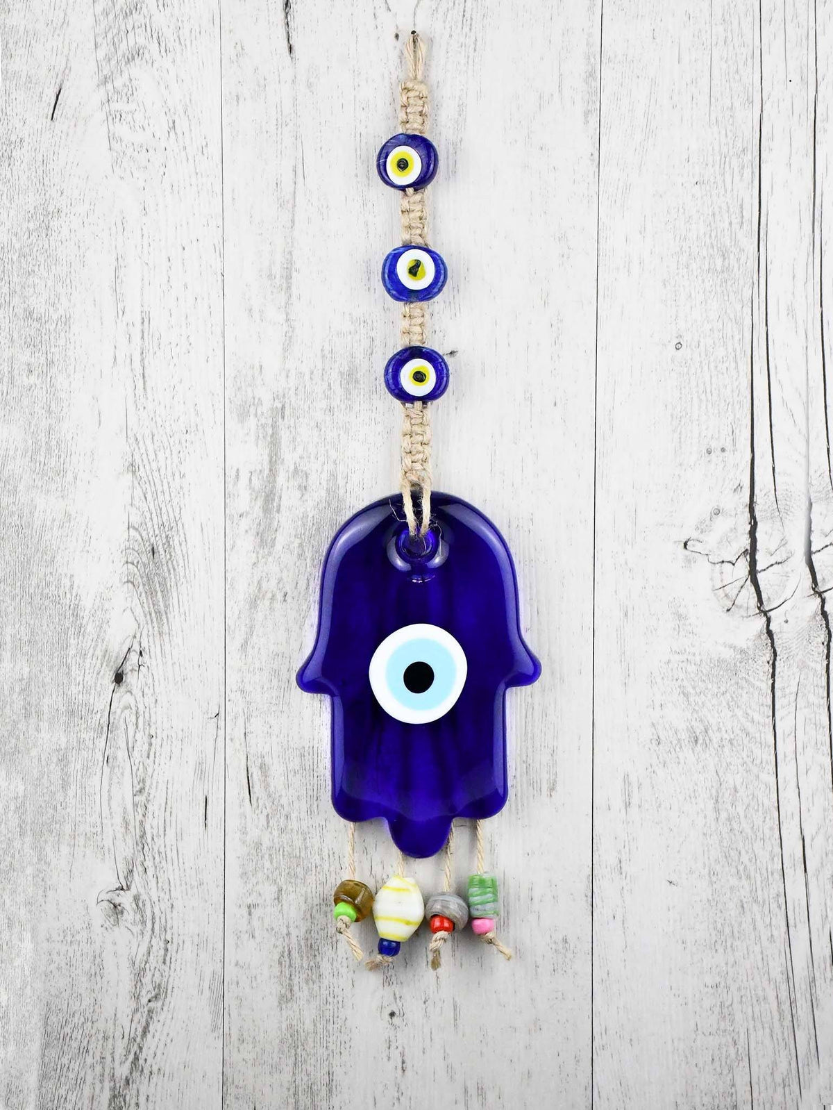 Evil Eye Hand Glass Wall Ornament