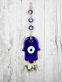 Evil Eye Hand Glass Wall Ornament