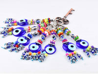 Evil Eye Keyring Crystal Beads