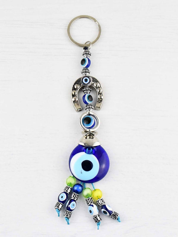 Evil Eye Keyring Horseshoe