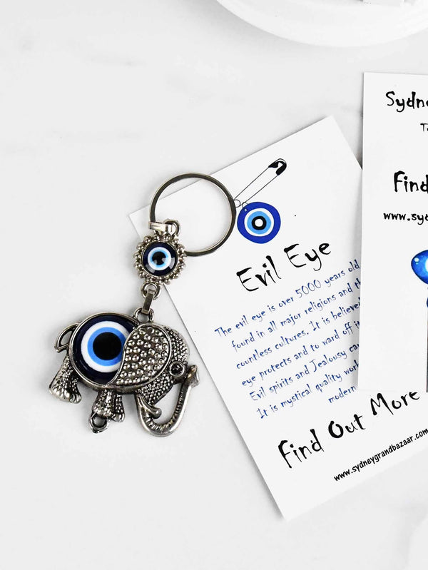 Evil Eye Keyring Mini Elephant Evil Eye Sydney Grand Bazaar 