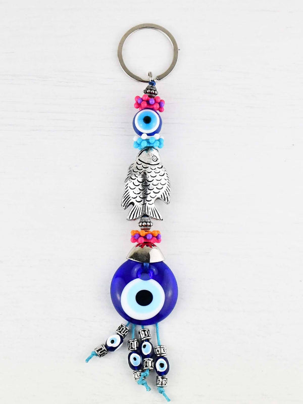 Evil Eye Keyring Fish Design