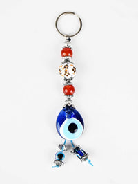 Evil Eye Keyring Small Ceramic Ball Sugar Brown Evil Eye Sydney Grand Bazaar 