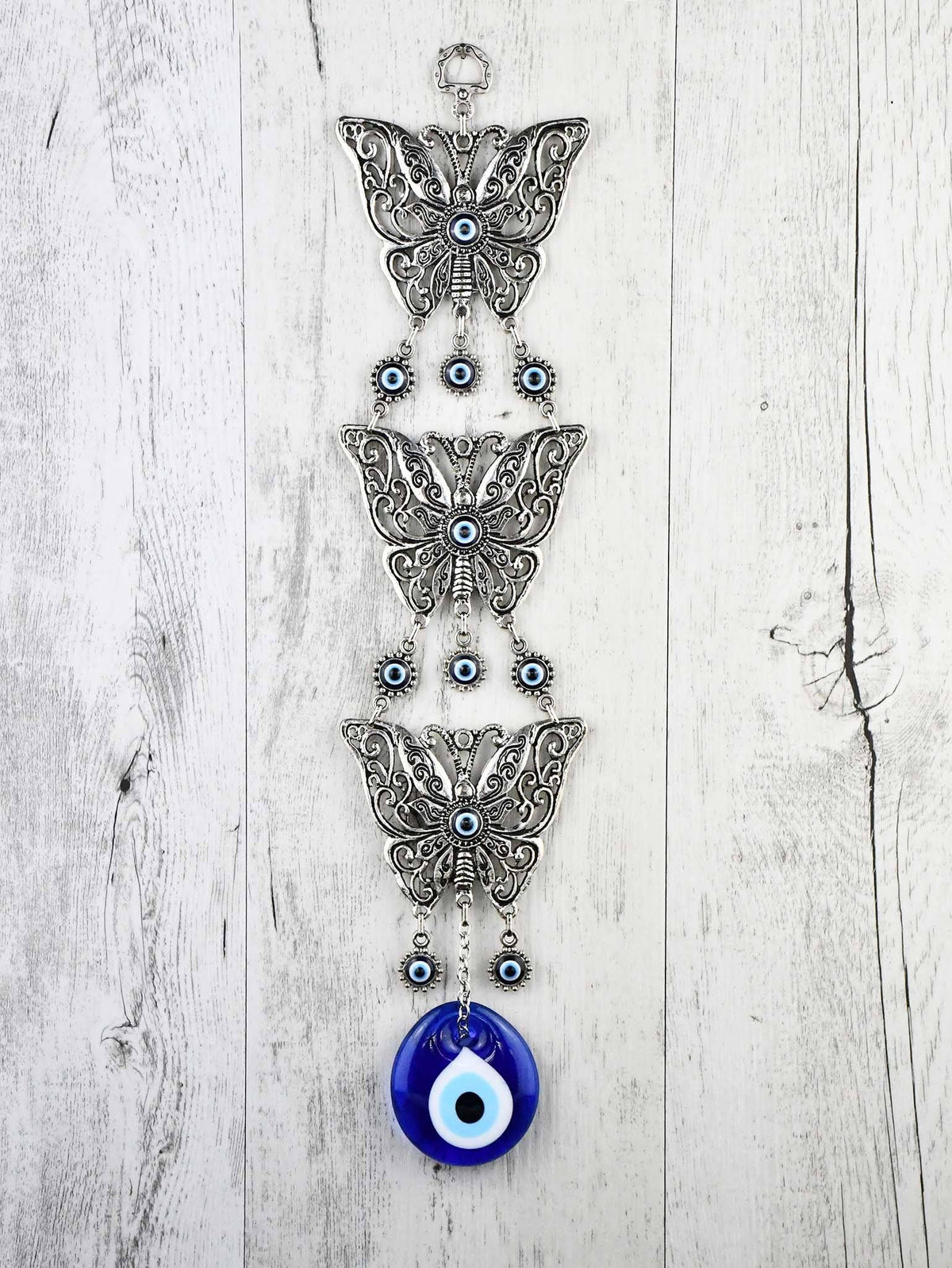 Evil Eye Wall Ornament Triple Butterfly