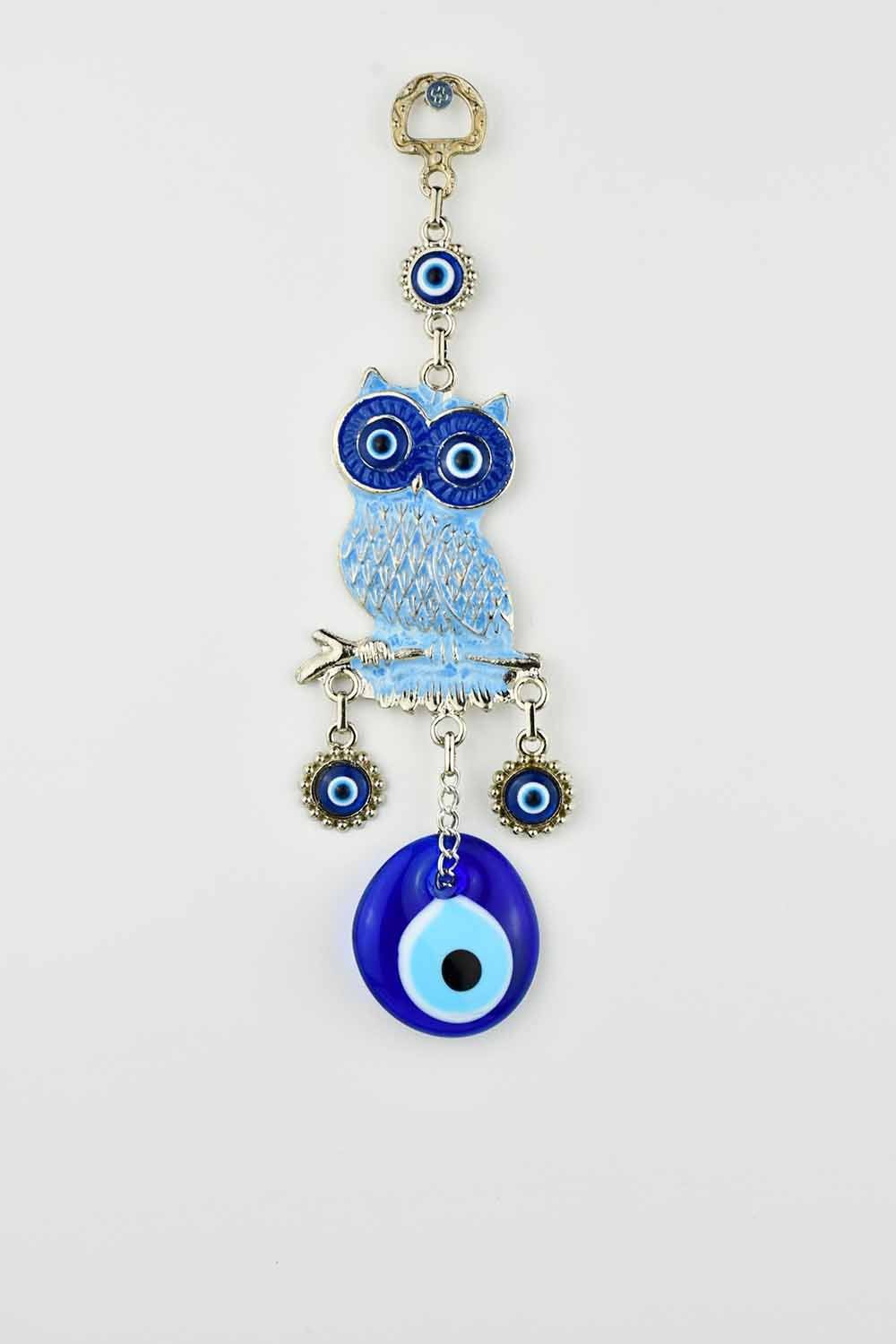 Evil Eye Wall Ornament Owl Light Blue Evil Eye Sydney Grand Bazaar 