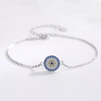 925 Evil Eye Sterling Silver Bracelet