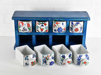 Handmade Wooden 8 Drawer Storage Box Blue Colour Sydney Grand Bazaar 