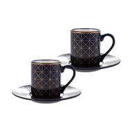 Jumbo Kas Turkish Coffee Cup Set of 2 Ceramic Sydney Grand Bazaar 