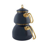 Karaca Authentic Retro Enamel Anthracite Teapot Stainless Steel & Titanium Teapots Karaca 