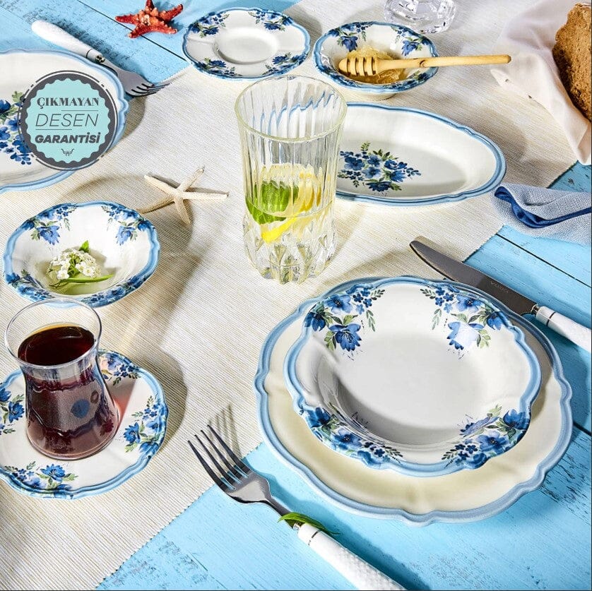 Karaca Nostalji Breakfast Serving Set for 6 Turkish Breakfast Plates Sydney Grand Bazaar