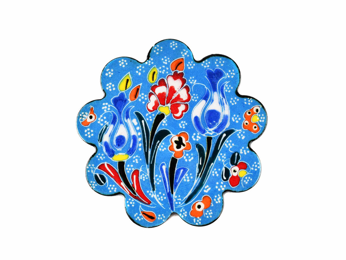 Turkish Coasters Flower Collection Light Blue Ceramic Sydney Grand Bazaar 7 