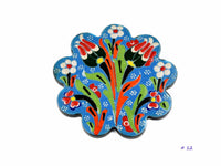 Turkish Coasters Flower Collection Light Blue Ceramic Sydney Grand Bazaar 12 