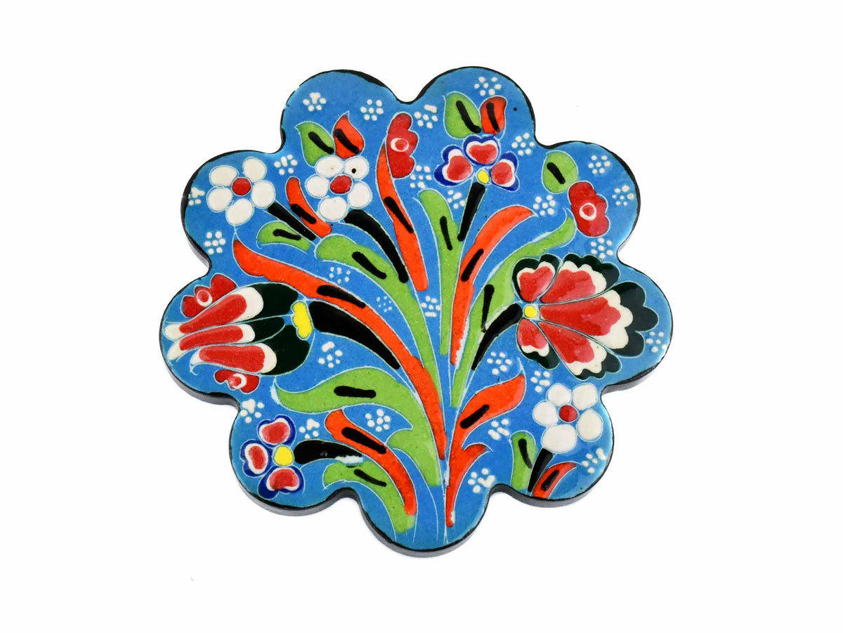 Turkish Coasters Flower Collection Light Blue Ceramic Sydney Grand Bazaar 9 