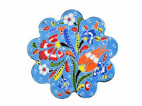 Turkish Coasters Flower Collection Light Blue Ceramic Sydney Grand Bazaar 10 