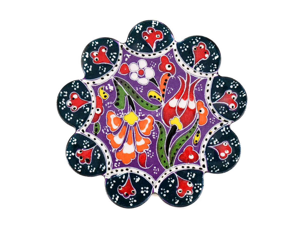 Turkish Coasters Flower Collection Purple Ceramic Sydney Grand Bazaar 16 