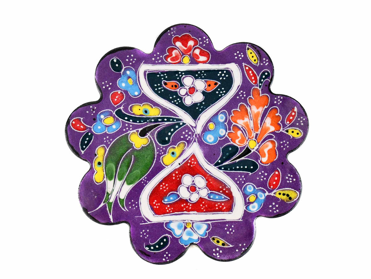 Turkish Coasters Flower Collection Purple Ceramic Sydney Grand Bazaar 9 